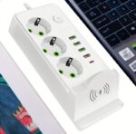 Multiprise 3P + 3USB + 2 TYPE-C – 2500W – Chargement Sans-Fil – Support Téléphone – Image 2