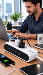 Multiprise Électrique à 3 Sorties – Puissance 2500 W – Interrupteur Marche/Arrêt – Résistant à La Chaleur et Au Feu – Image 4
