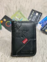 Portefeuille en Cuir D’inspiration Vintage Avec Plusieurs Emplacements Pour Cartes – Noir – Image 5