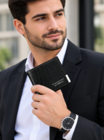 Portefeuille Pour Homme De Luxe En Cuir Façon Crocodile – Multi-compartiments Pour Cartes et Billets – Image 8
