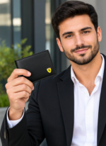 Portefeuille Pour Homme De Luxe Noir – Bi-pli – Multiples Compartiments – Avec Coffret Cadeau – Image 2