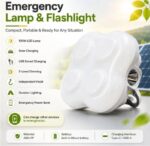 Lampe De Secours Solaire LED 100 W – Pliable – Recharge USB et Protection Contre La Surcharge – Image 2