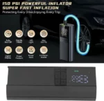 Gonfleur de Pneus Électrique Portable 8000mAh – Compresseur d’Air Sans Fil 150 PSI avec Écran LCD – Image 2