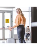 Porte-Passeport Voyage RFID en Cuir Vegan – Rose Poudré – Image 2