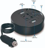 Convertisseur De Puissance Pour Voiture 150 W – Prise Universelle et Ports USB Avec Protections Multiples – Image 2