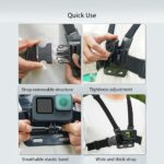 Wangcmcol Harnais De Poitrine Pour Caméra D’action – Réglable – Attache Rapide – Compatible avec Action 4 et Ace Pro – Image 3