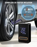 Gonfleur Numérique Portable 4-en-1 Pour Voiture vélo et Ballons – Écran De Mesure De Pression – Image 4