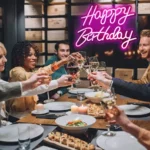 Enseigne Néon LED Deco (56 x 40 cm) – Inscription « Happy Birthday » – Image 3