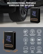Gonfleur Numérique Portable 4-en-1 Pour Voiture vélo et Ballons – Écran De Mesure De Pression – Image 2