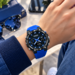 Montre STRADA – Sportive Hybride – Numérique et Analogique – Design Moderne et Robuste – Rétroéclairage – Bleu – Image 2