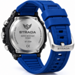 Montre STRADA – Sportive Hybride – Numérique et Analogique – Design Moderne et Robuste – Rétroéclairage – Bleu – Image 6