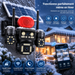 Caméra De Surveillance Bewinner à Trois Objectifs – WiFi – Angle De Vue à 360° et Résolution HD 1080p – Technologie De Détection De Mouvement (PIR) – Image 6