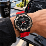 Montre STRADA – Sportive Hybride – Numérique et Analogique – Design Moderne et Robuste – Rétroéclairage – Rouge – Image 5