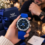 Montre STRADA – Sportive Hybride – Numérique et Analogique – Design Moderne et Robuste – Rétroéclairage – Bleu – Image 3