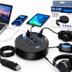 Convertisseur De Puissance Pour Voiture 150 W – Prise Universelle et Ports USB Avec Protections Multiples